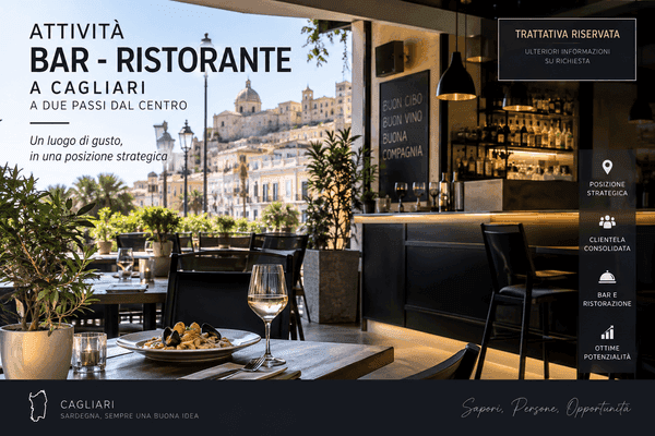 Azienda in vendita: Bar Ristorante con dehors e attività avviata – Cagliari Centro a Cagliari - Ristoranti - Immagine principale