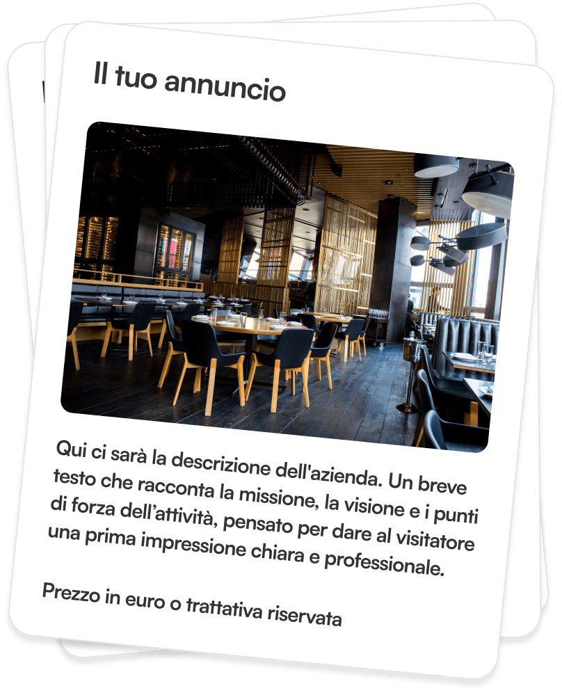 A restaurant business that want to sell