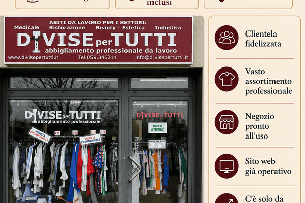 Azienda in vendita: AFFARE A MODENA CEDESI ATTIVITA' AVVIATA DA 14 ANNI a Modena - Negozi - abbigliamento - Immagine principale